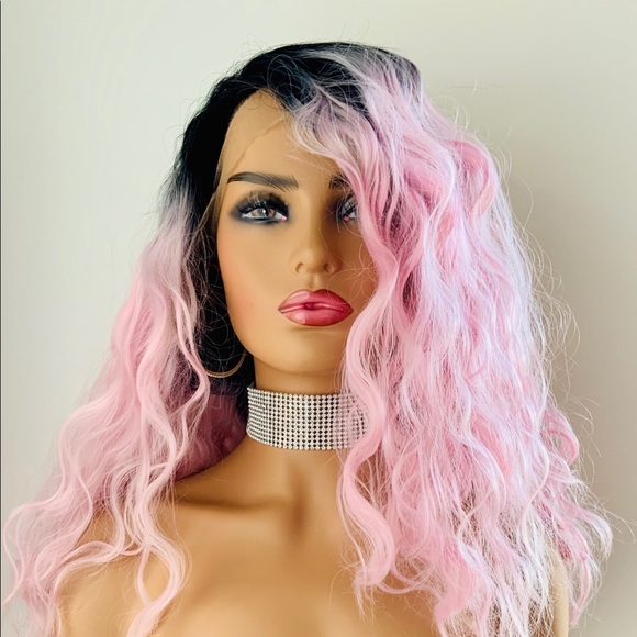 Ombre Bubblegum Pink 13x2.5 Lace Front Wig for Valentines Day or Everyday - Picture 4 of 14